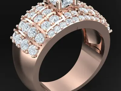 Luxury Men Rings Designs 4MR089 3D print model