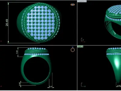 Fancy mens ring 3D print model