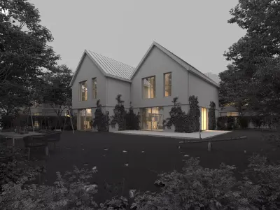 2025 American  House 3D Model Modern Suburban House Luxury House Low-poly 3D model