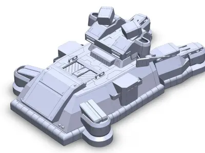 Rhinoceros Mobile Armor - Incomplete Free 3D model