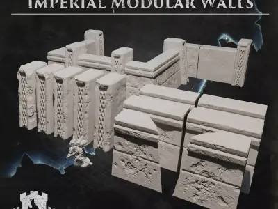Phantom Bastion Imperial Modular Walls Free 3D print model