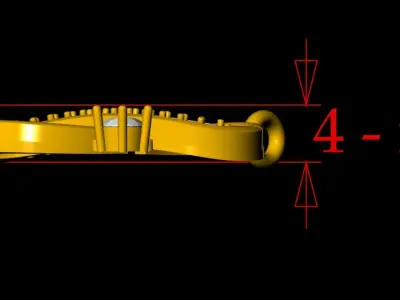 Fancy Gold Pendant - 0111 3D print model