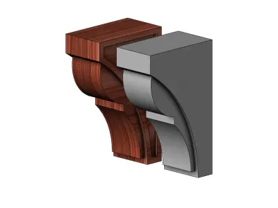 Simple steped Corbel for plaster and woodworking  3D print model