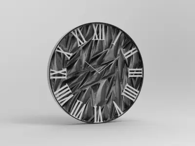 60 cm wall clock forest model 3D print model
