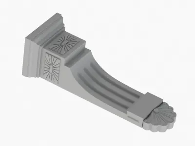 Scroll Corbel 54 - 3D Printable  3D model