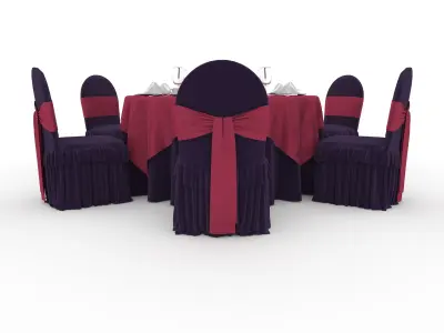 Banquet Table and Chair 69 3D model