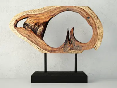 Wooden Decoration on Stand 3D model