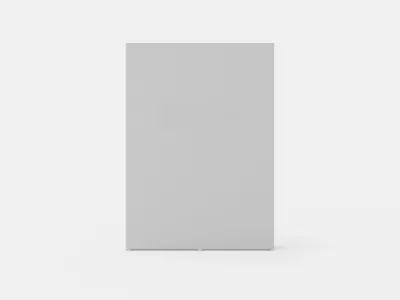 Compact Bed Cabinet Vertically 140x200 White Low-poly 3D model