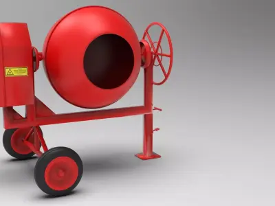cement mixer 3D model