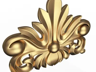 Carved Plaster Molding Decoration 016 Low-poly 3D model