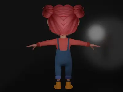 Cartoon Child Low-poly 3D model