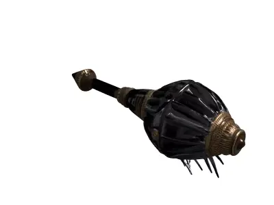 Luxury Ornate Crystal Door Handle Low-poly 3D model