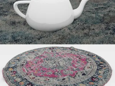 Round Rug Set 179 3D model