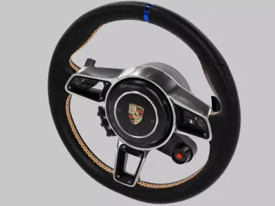 porsche steering wheel 3D model