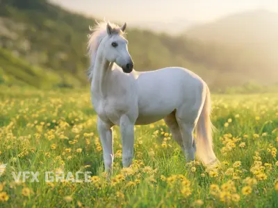 White Horse Animation VFX Grace 3D model