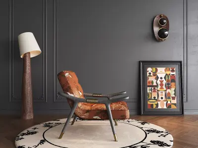 Cozy Reading Corner 3D Scene 3D model