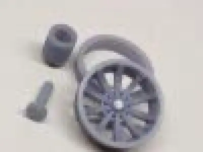 3D printable modern slide wheel with accessories 3D print model