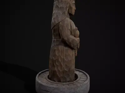 Slavic Gods Figurine Mokosh Low-poly 3D model