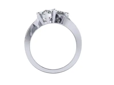 Pear Precious Decoration Diamond Ring 3D print model