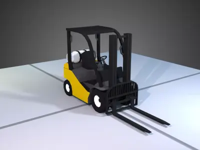 Low Poly Fork Lift Free low-poly 3D model