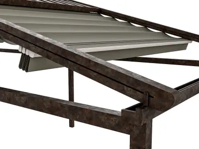 Motorized Pergola 5a rust 2 3D model