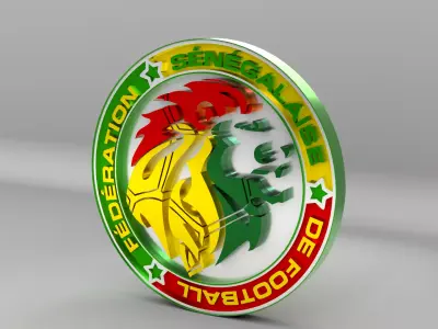 Senegal National Soccer Team Logo 3D model