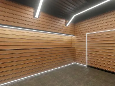 Car studio interior 3D model