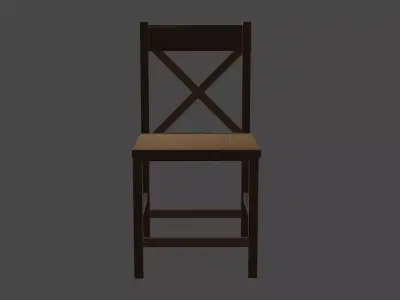 Simple Chair Low-poly 3D model