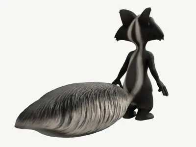 Cartoon Skunk Low-poly 3D model