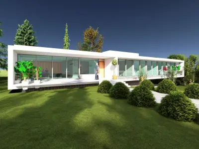 Modern House Plan  3D model