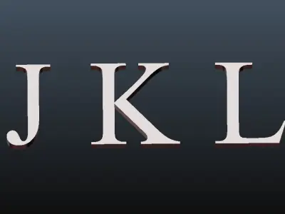 Times New Roman Font 3D print model