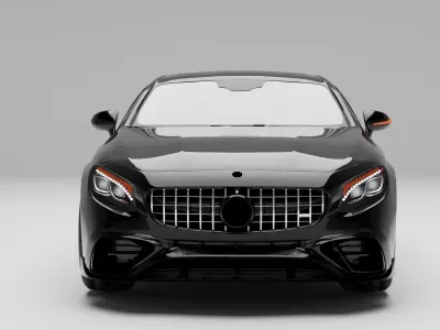 Mercedes Benz s63 coupe WITH INTERIOR  3D model