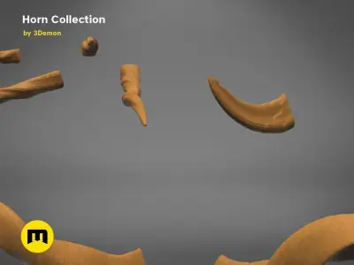 Cosplay horn collection 3D print model