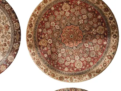 Round carpet 15 3D model