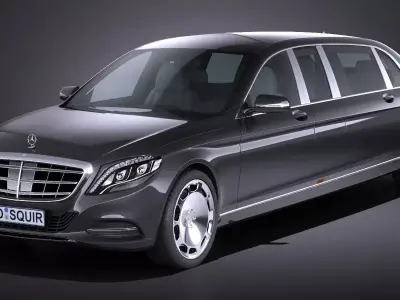 Mercedes S600 Pullman Maybach Guard 2018 3D model