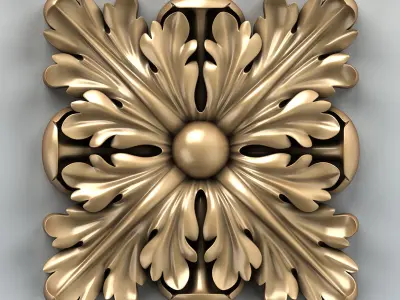 Square rosette 010 3D model