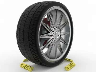 ORTAS CAR WHEEL RIM 123-124 GAME READY WHEEL 3D Model Pack