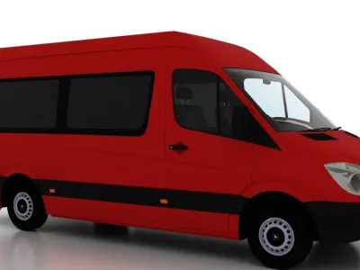 Mercedes Benz Sprinter L2H2 2009 Passenger UK 3D model