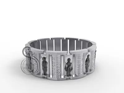  the Saints bracelet 3D print model