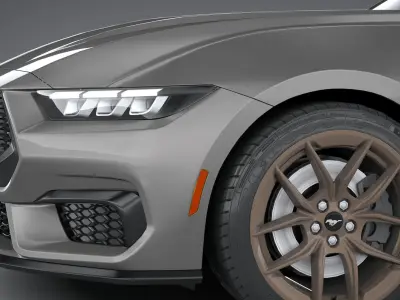 Mustang 2024 LowPoly 3D model