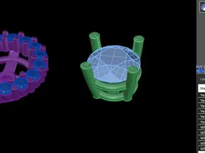 Solitaire Diamond Earring Jacket 4mm50 3D print model