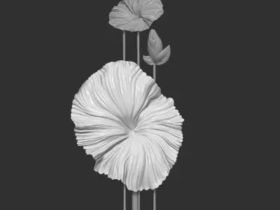 Lotus FLOWER Rhyme Sculpture Decoration 3D print model