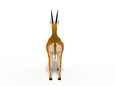 Low Poly Cartoon Thompson Gazelle Low-poly 3D model