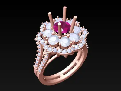 Diamond Ring - Womens Rings - N3851 3D print model