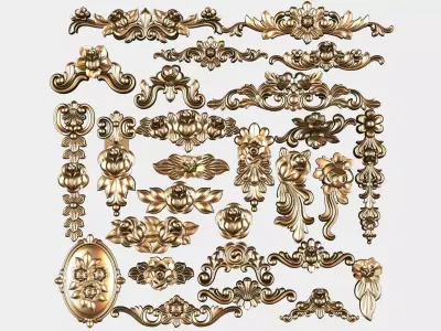 Carved decor for cnc 40 3D model