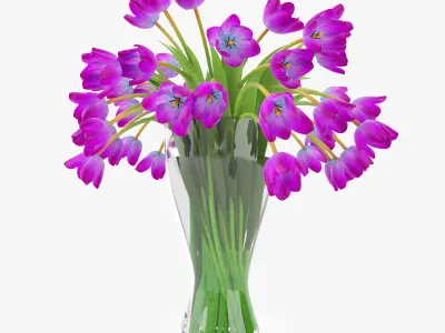 Tulips Flowers 3D model