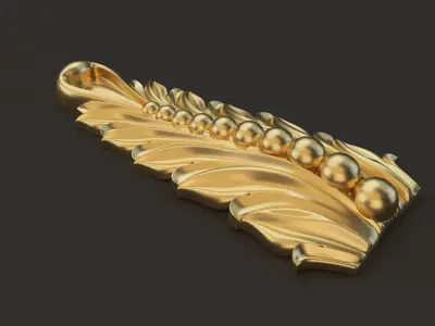 Corbal for cnc letter i Low-poly 3D model