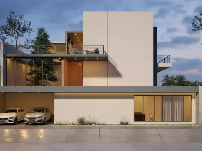 luxury villa house exterior 3D model