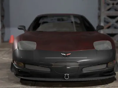 Realistic Corvette C5 3D model