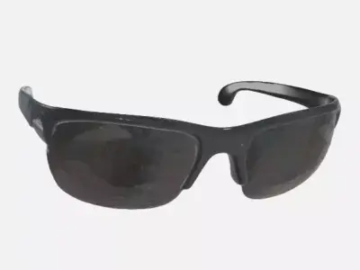 Black Sport Glasses 3D model